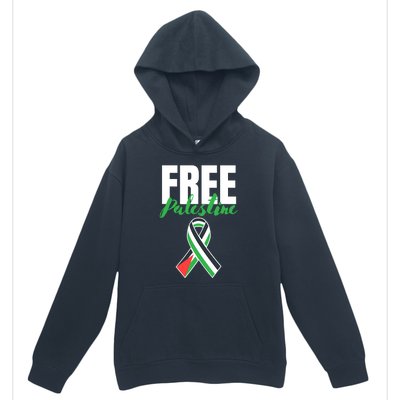 Free Palestine Gaza Palestinian Flag Urban Pullover Hoodie