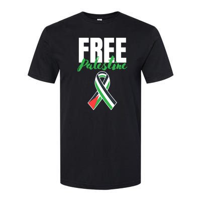 Free Palestine Gaza Palestinian Flag Softstyle CVC T-Shirt