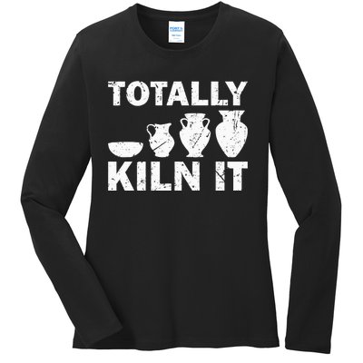 Funny Pottery Gift For  Cool Ceramic Pottery Kiln Ladies Long Sleeve Shirt