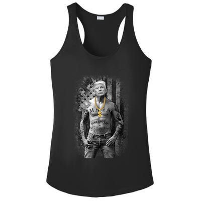 Funny Patriotic Gangster Anti Liberal Pro Trump Republican Gift Ladies PosiCharge Competitor Racerback Tank
