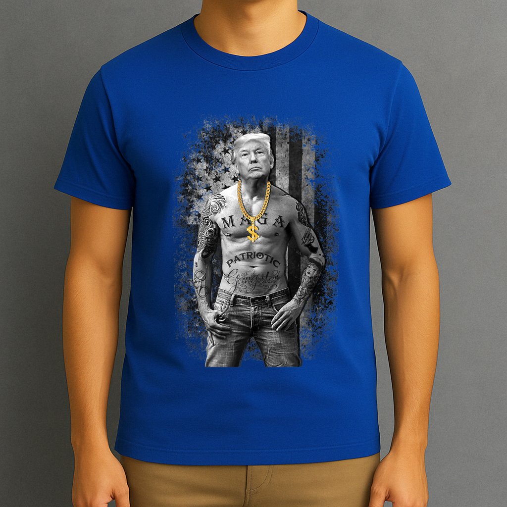 Funny Patriotic Gangster Anti Liberal Pro Trump Republican Gift T-Shirt