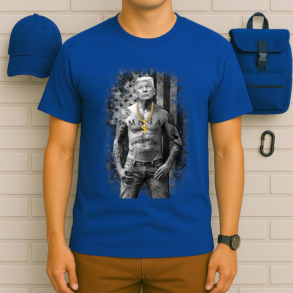 Funny Patriotic Gangster Anti Liberal Pro Trump Republican Gift T-Shirt
