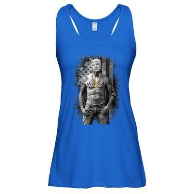 Funny Patriotic Gangster Anti Liberal Pro Trump Republican Gift Ladies Essential Flowy Tank