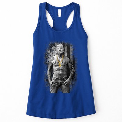 Funny Patriotic Gangster Anti Liberal Pro Trump Republican Gift Womens Tank Top