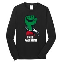 Free Palestine Gaza Palestinian Flag Long Sleeve Shirt