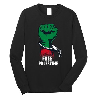 Free Palestine Gaza Palestinian Flag Long Sleeve Shirt