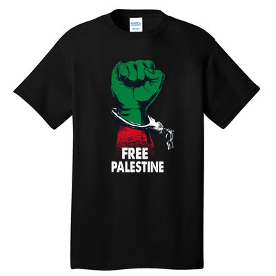 Free Palestine Gaza Palestinian Flag Tall T-Shirt