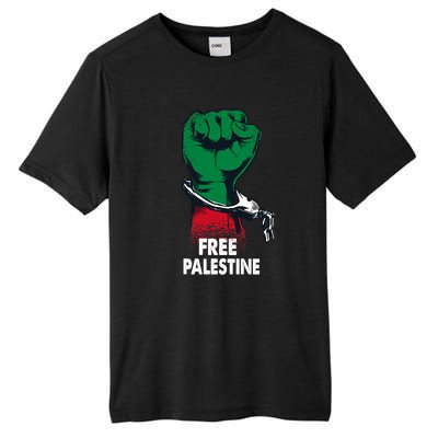 Free Palestine Gaza Palestinian Flag Tall Fusion ChromaSoft Performance T-Shirt