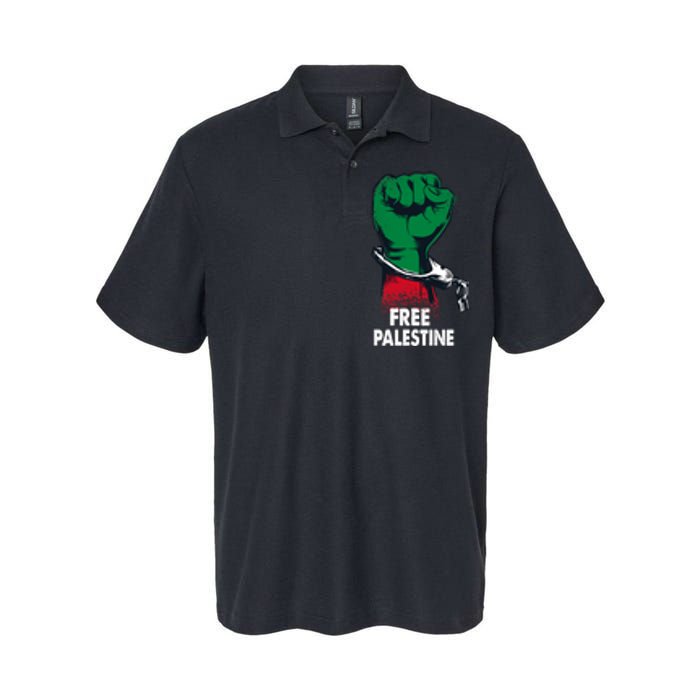 Free Palestine Gaza Palestinian Flag Softstyle Adult Sport Polo