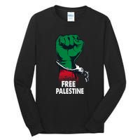 Free Palestine Gaza Palestinian Flag Tall Long Sleeve T-Shirt