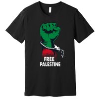 Free Palestine Gaza Palestinian Flag Premium T-Shirt