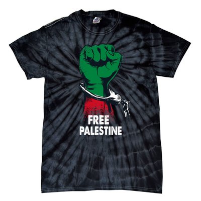 Free Palestine Gaza Palestinian Flag Tie-Dye T-Shirt