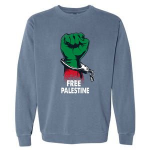 Free Palestine Gaza Palestinian Flag Garment-Dyed Sweatshirt