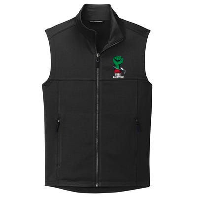 Free Palestine Gaza Palestinian Flag Collective Smooth Fleece Vest