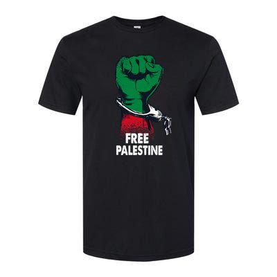 Free Palestine Gaza Palestinian Flag Softstyle CVC T-Shirt