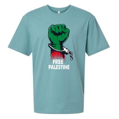 Free Palestine Gaza Palestinian Flag Sueded Cloud Jersey T-Shirt