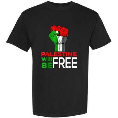 Free Palestine Gaza Palestinian Flag Garment-Dyed Heavyweight T-Shirt