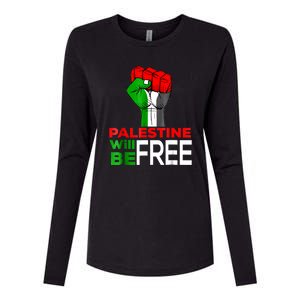 Free Palestine Gaza Palestinian Flag Womens Cotton Relaxed Long Sleeve T-Shirt