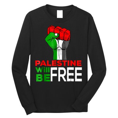 Free Palestine Gaza Palestinian Flag Long Sleeve Shirt