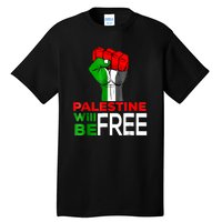 Free Palestine Gaza Palestinian Flag Tall T-Shirt