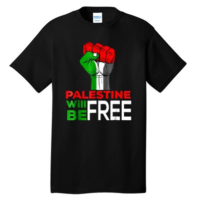 Free Palestine Gaza Palestinian Flag Tall T-Shirt