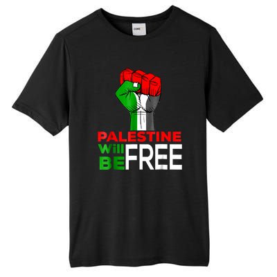 Free Palestine Gaza Palestinian Flag Tall Fusion ChromaSoft Performance T-Shirt