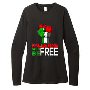 Free Palestine Gaza Palestinian Flag Womens CVC Long Sleeve Shirt