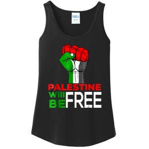 Free Palestine Gaza Palestinian Flag Ladies Essential Tank