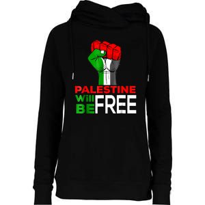 Free Palestine Gaza Palestinian Flag Womens Funnel Neck Pullover Hood