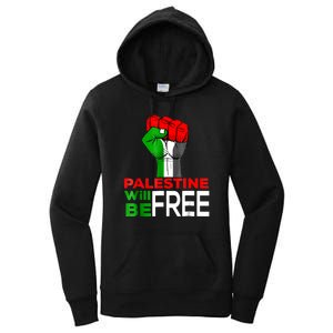 Free Palestine Gaza Palestinian Flag Women's Pullover Hoodie