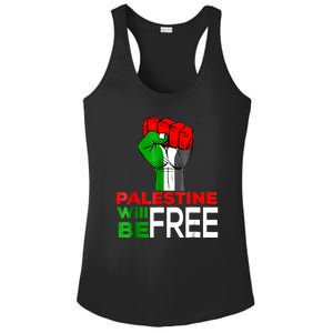 Free Palestine Gaza Palestinian Flag Ladies PosiCharge Competitor Racerback Tank