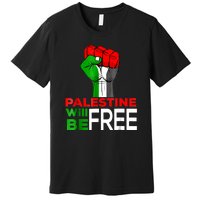 Free Palestine Gaza Palestinian Flag Premium T-Shirt