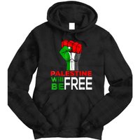 Free Palestine Gaza Palestinian Flag Tie Dye Hoodie