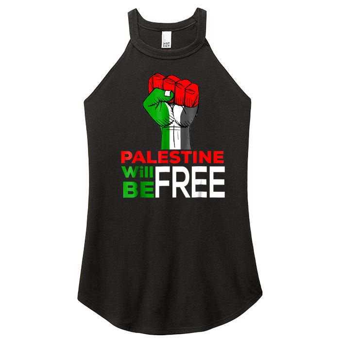 Free Palestine Gaza Palestinian Flag Women's Perfect Tri Rocker Tank