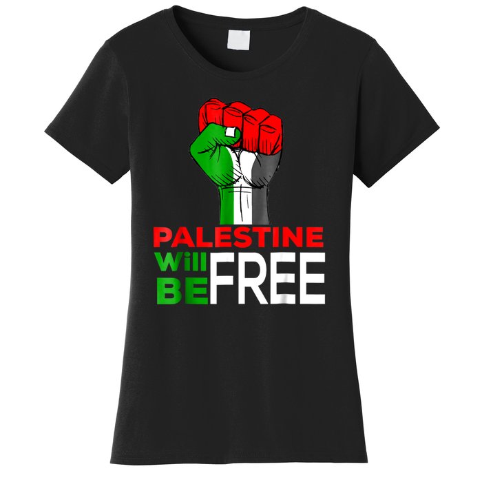 Free Palestine Gaza Palestinian Flag Women's T-Shirt