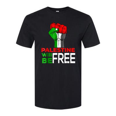 Free Palestine Gaza Palestinian Flag Softstyle CVC T-Shirt