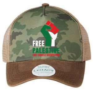 Free Palestine Gaza Freedom End Israeli Occupation Legacy Tie Dye Trucker Hat