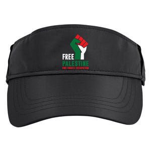 Free Palestine Gaza Freedom End Israeli Occupation Adult Drive Performance Visor