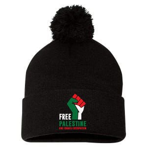 Free Palestine Gaza Freedom End Israeli Occupation Pom Pom 12in Knit Beanie