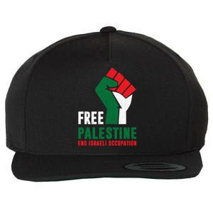 Free Palestine Gaza Freedom End Israeli Occupation Wool Snapback Cap