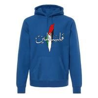 Free Palestine Gaza Flag Arabic Jerusalemoodie Premium Hoodie