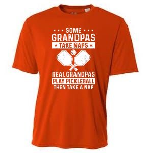 Funny Pickleball Grandpa Take Snaps Pickleball Player Gift Cooling Performance Crew T-Shirt