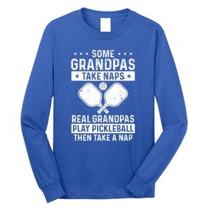 Funny Pickleball Grandpa Take Snaps Pickleball Player Gift Long Sleeve Shirt