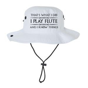 Flute Player Gifts I Play Flute Know Things Funny Music Legacy Cool Fit Booney Bucket Hat