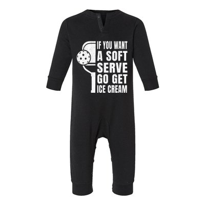 Funny Pickleball Gift Infant Fleece One Piece