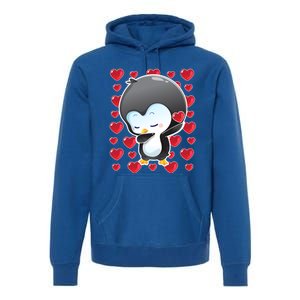 Funny Penguin Gift Valentines Day Funny Gift Cute Gift Premium Hoodie