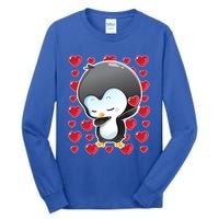 Funny Penguin Gift Valentines Day Funny Gift Cute Gift Tall Long Sleeve T-Shirt