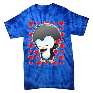 Funny Penguin Gift Valentines Day Funny Gift Cute Gift Tie-Dye T-Shirt