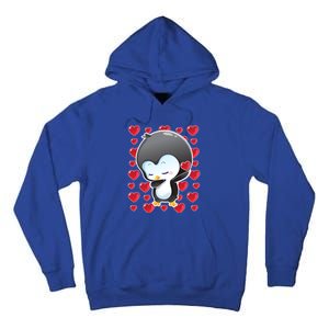 Funny Penguin Gift Valentines Day Funny Gift Cute Gift Tall Hoodie