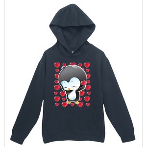 Funny Penguin Gift Valentines Day Funny Gift Cute Gift Urban Pullover Hoodie